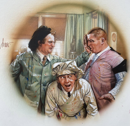Three Stooges Drew Struzan Study