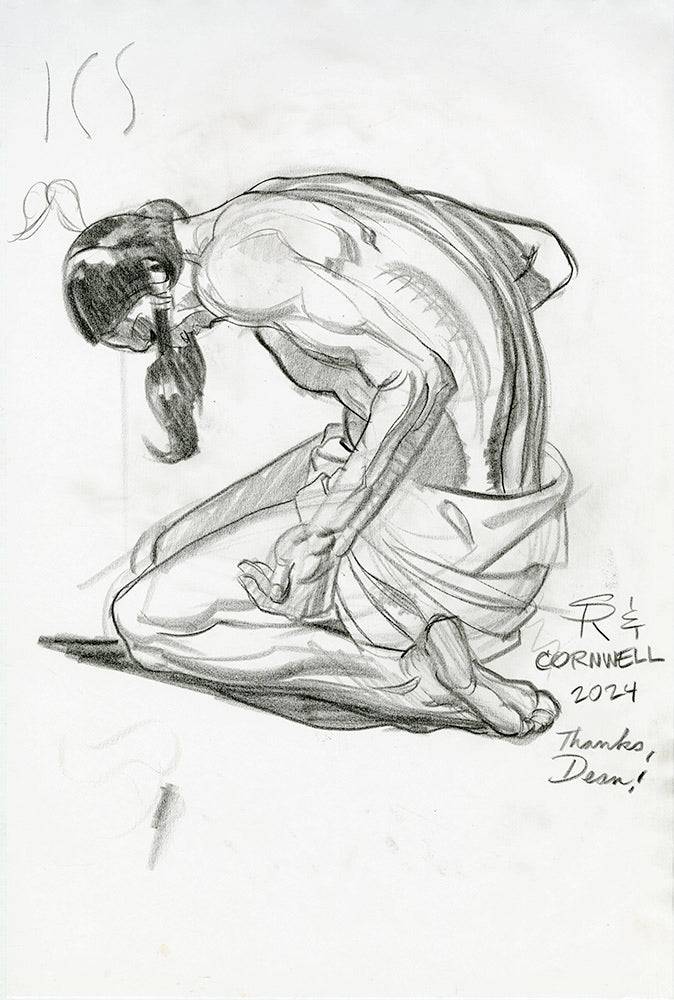 Dean Cornwell Sketch from Loomis Live Stream - Steve Rude Art
