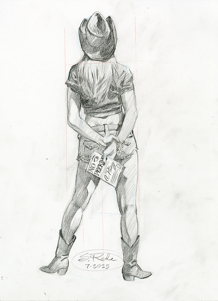 Cowgirl Back View Pose Original Coquille