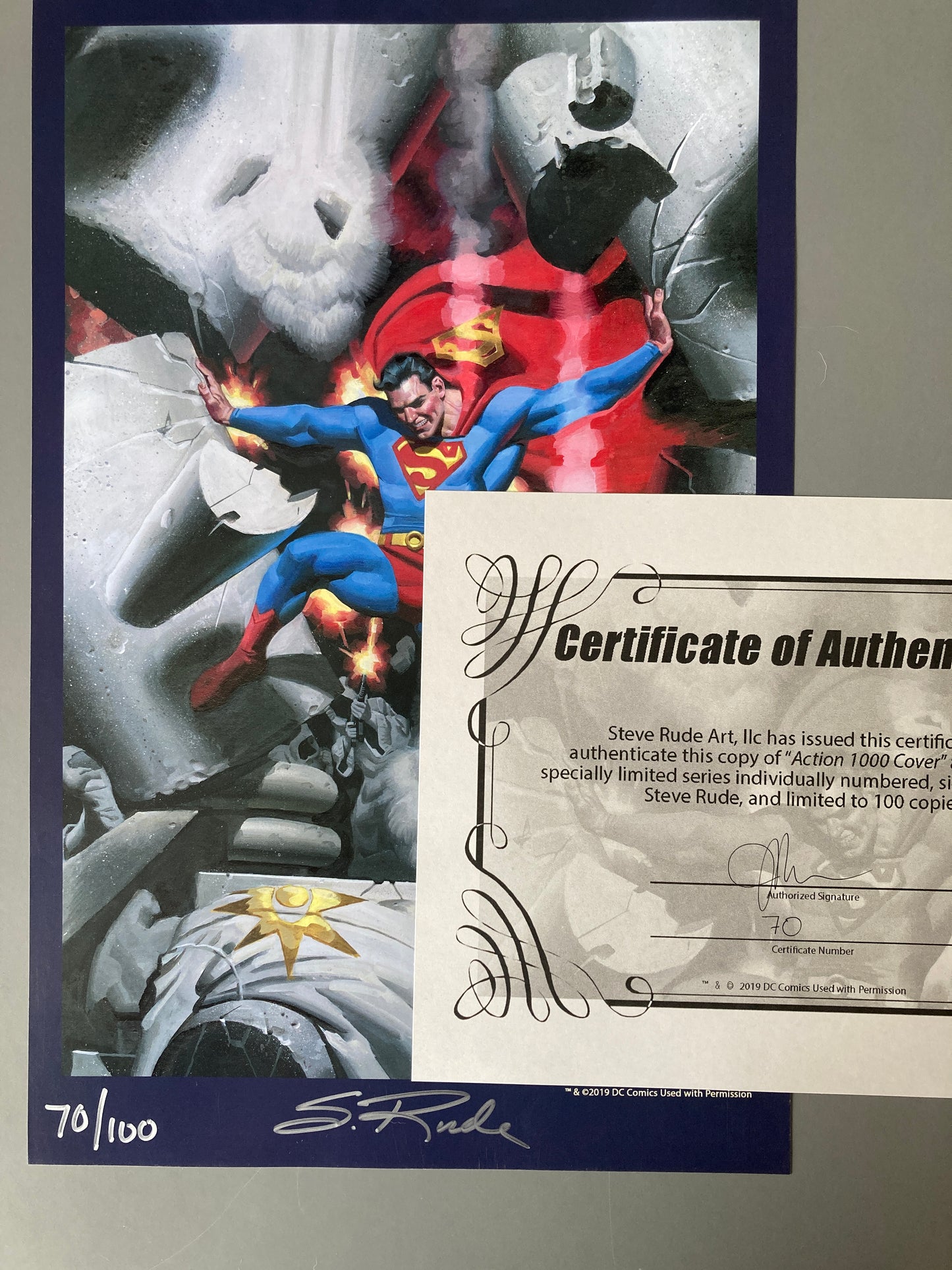 Action Comics 1000 Exclusive  11x17 Print, Signed
