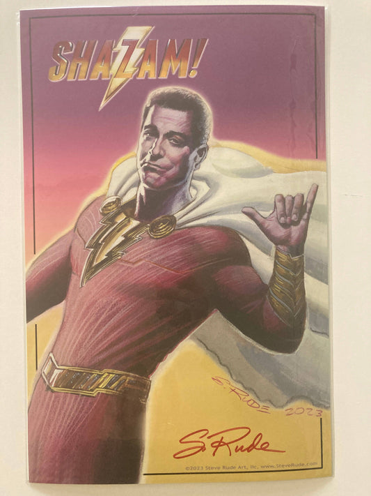 Shazam Print 11x17 SIGNED - Steve Rude Art