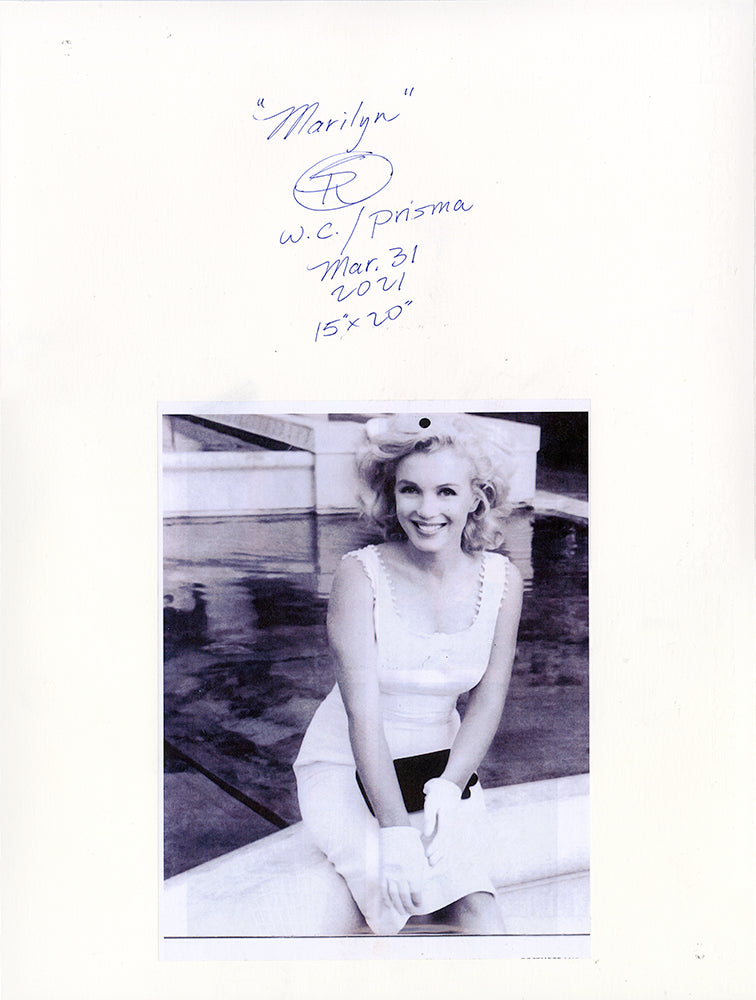 Marilyn Monroe Sitting on a Fountain