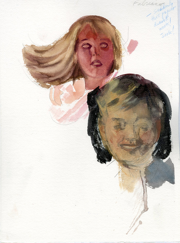 Nude Woman in Water Study