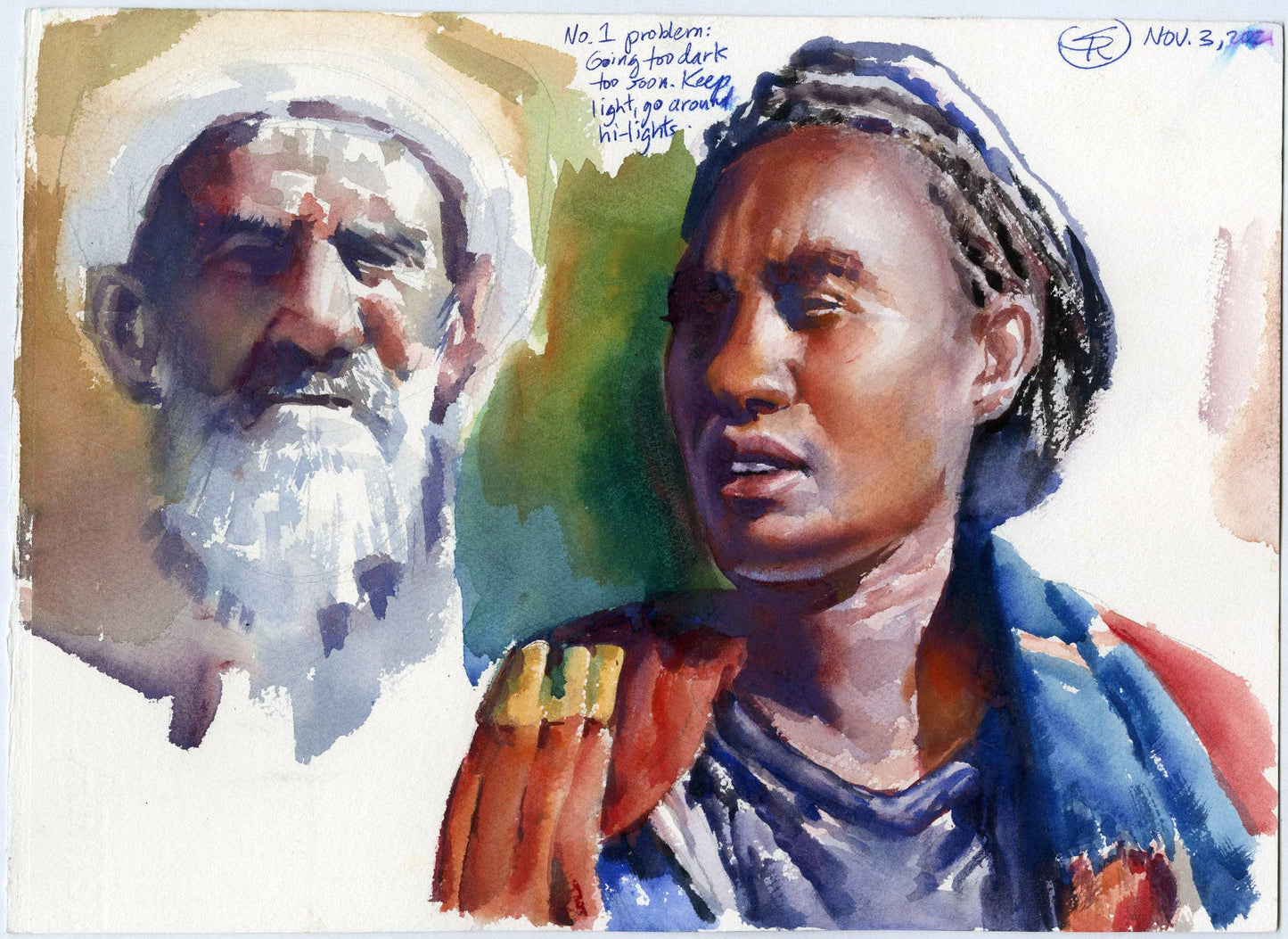 Liu Yi Farmhouse Double-Sided Study - Steve Rude Art