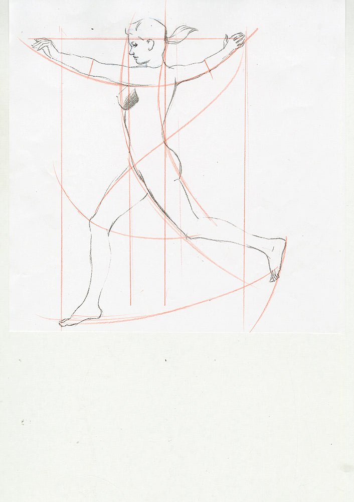 Nude Female Figure Running