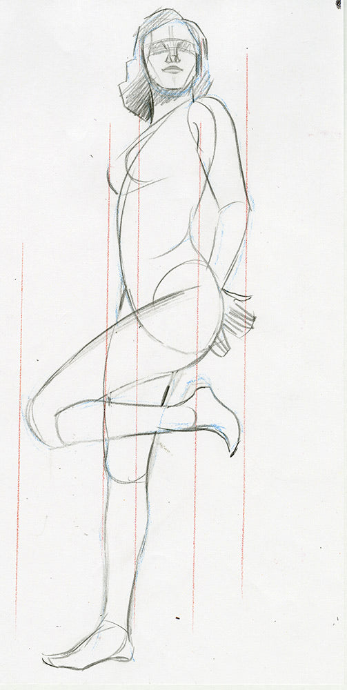 Female Figure Standing Against the Wall