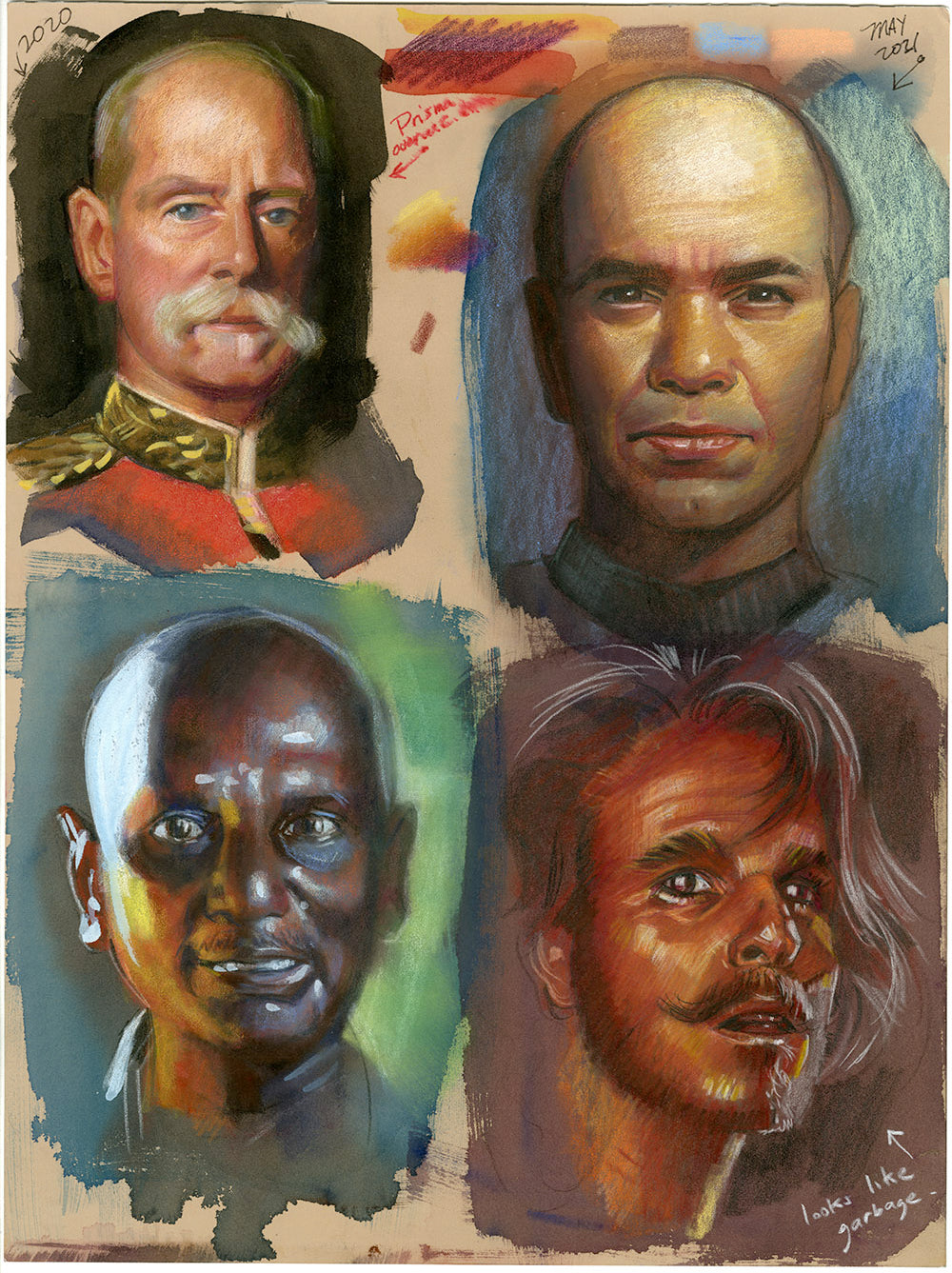 The Doctor Star Trek Voyager and Various Faces