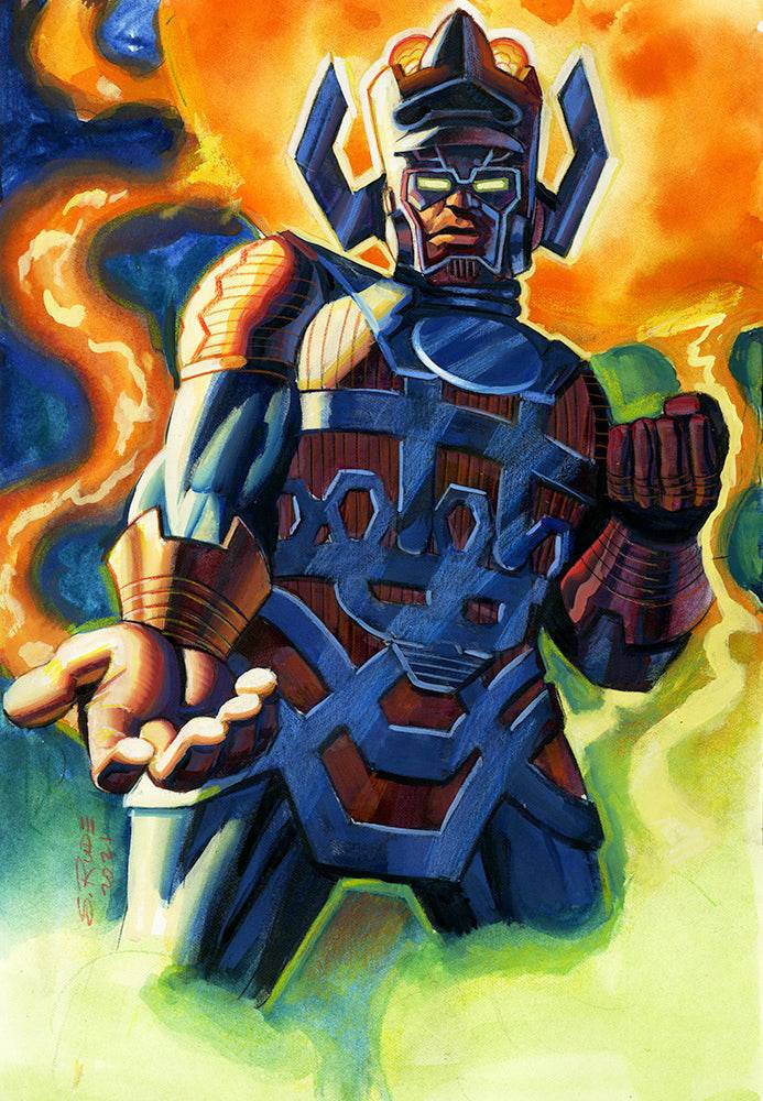 Galactus Watercolor Painting - Steve Rude Art