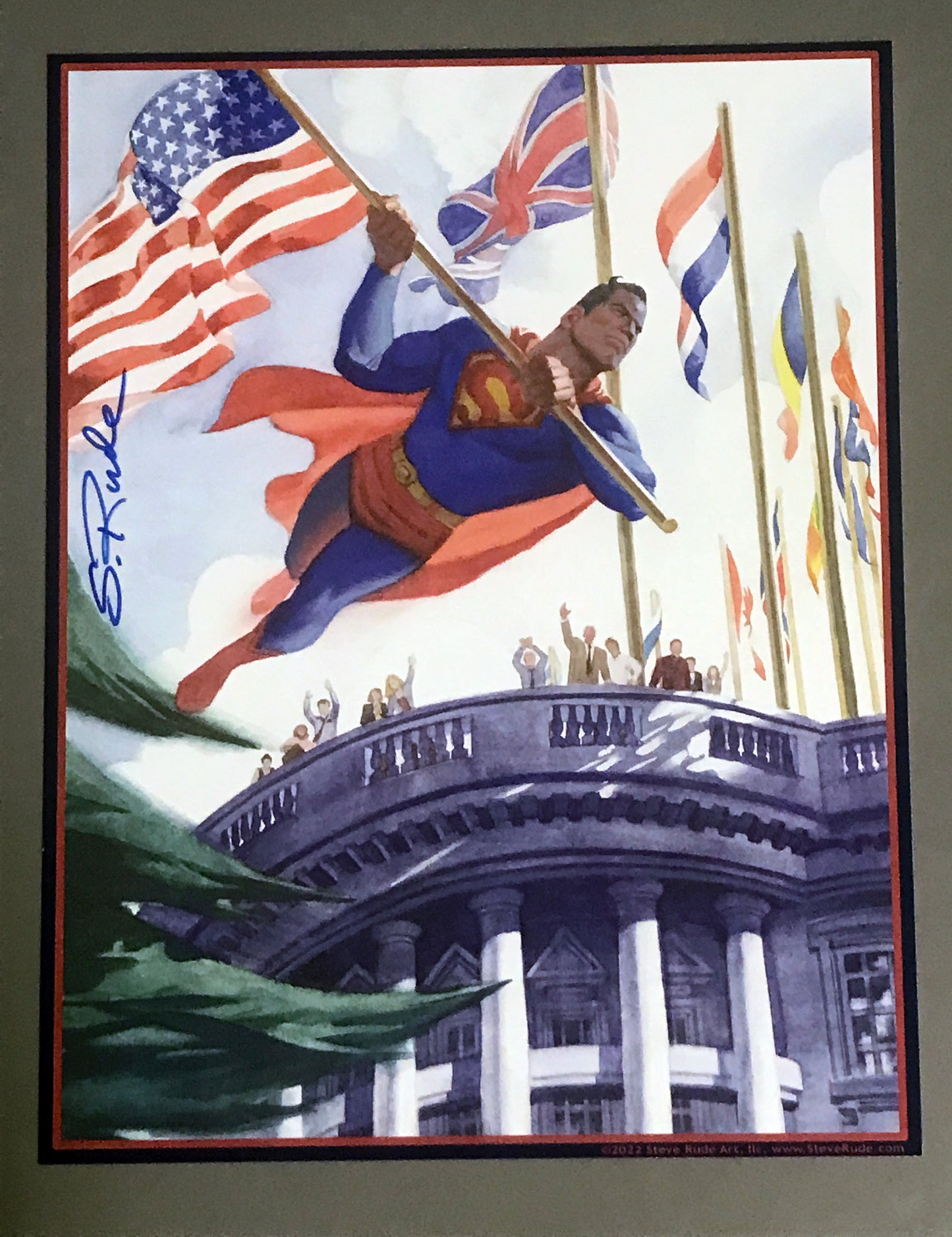 Superman over DC 8½ x 11 Print