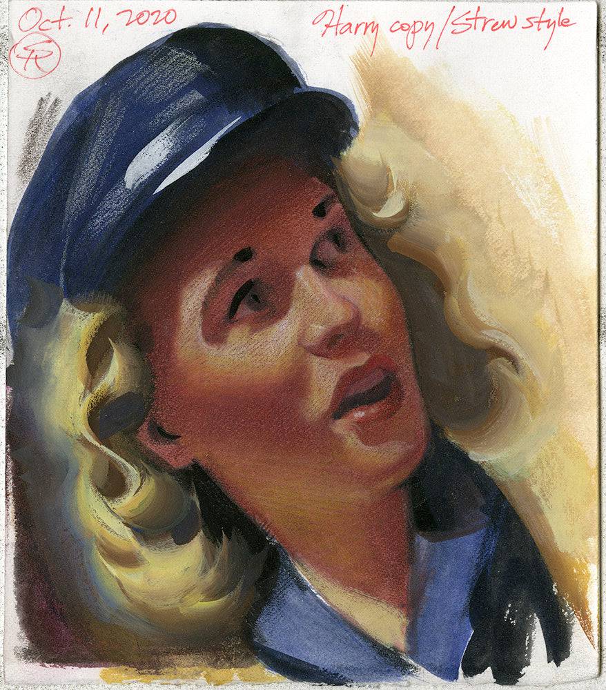 A Harry Anderson Copy done in Drew Struzan Style study - Steve Rude Art