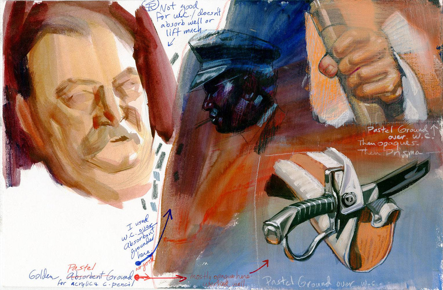 Two Men Two Weapons Study - Steve Rude Art