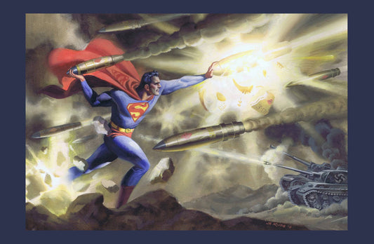 Superman / World War II (WWII) Signed, Numbered, COA Print 11x17 - Steve Rude Art