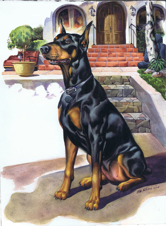 Doberman Painting