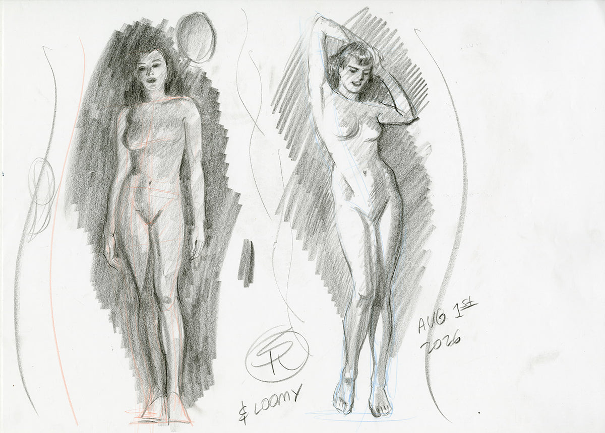 Andrew Loomis Sketch from Livestream - Steve Rude Art
