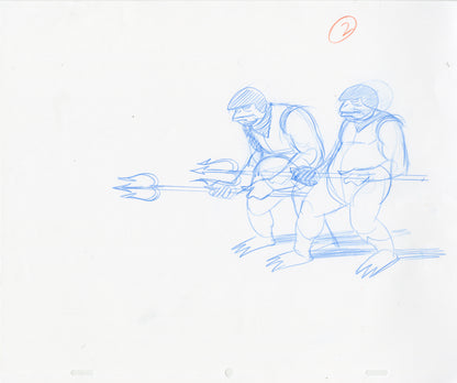 Lizard Fighters Set of 2 - Steve Rude Art