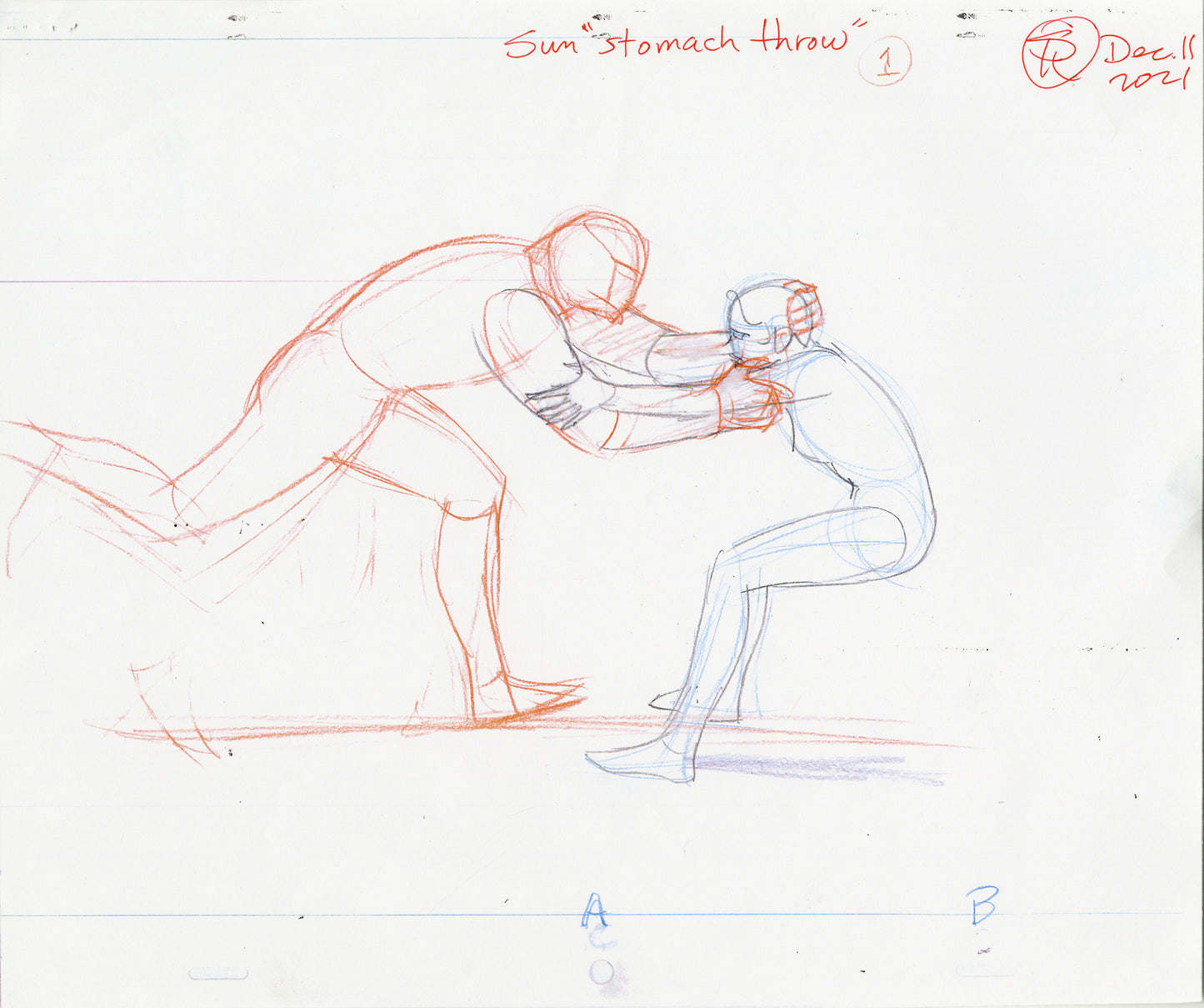 Sundra "Stomach Throw" (Set of 9) Animation