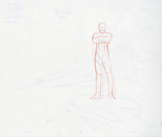 Nexus on Cliff Double-sided Animation - Steve Rude Art