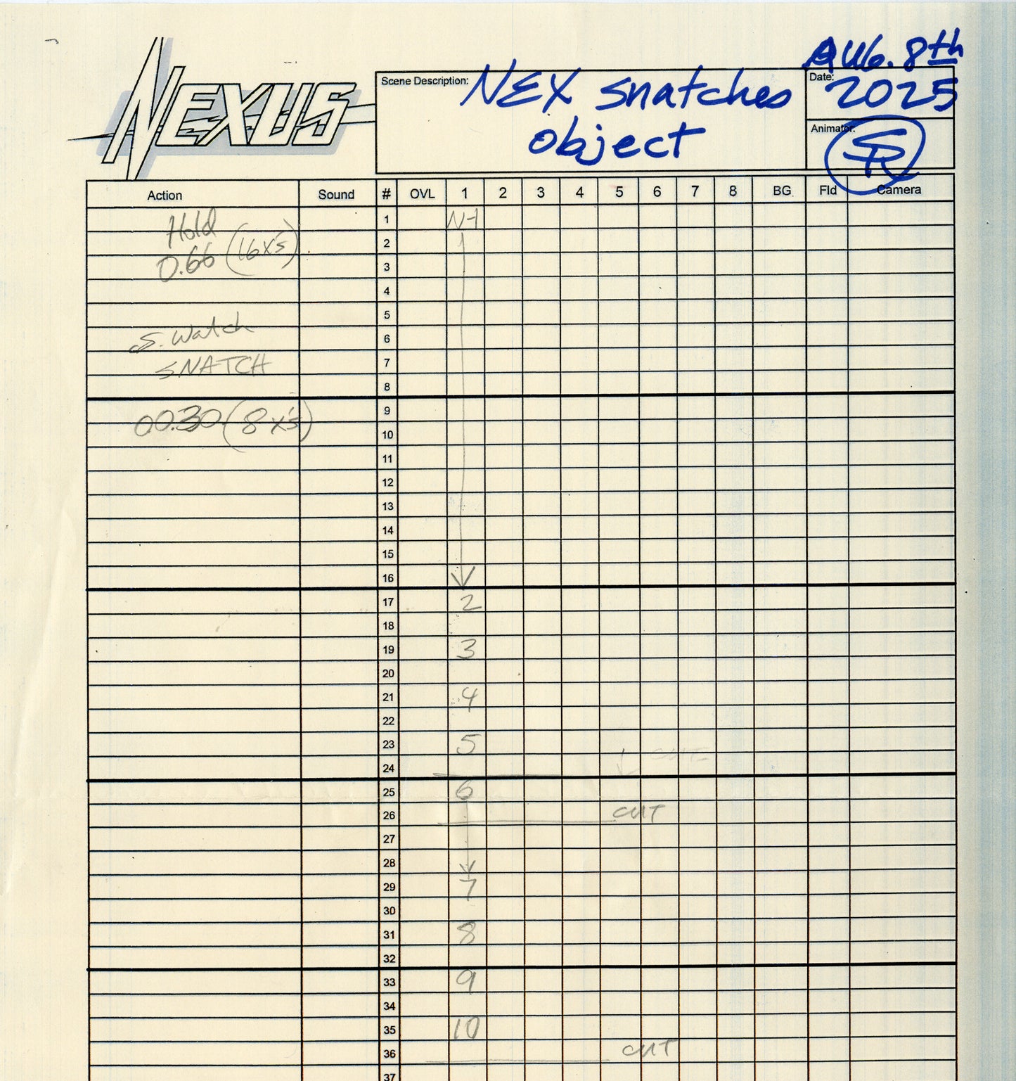 Nexus Snatches Object (Set of 9) Animation