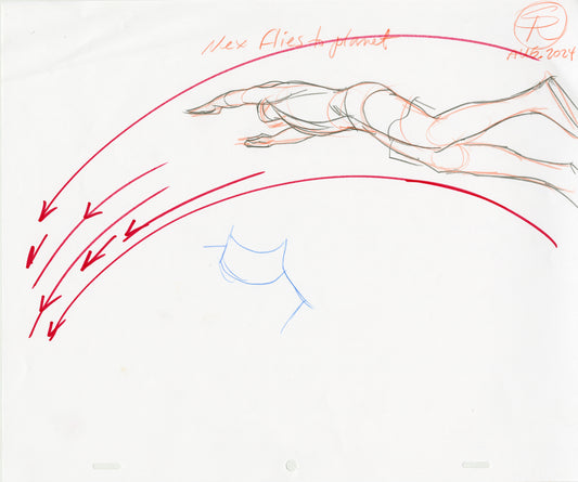 Nexus Flying to Planet Animation - Steve Rude Art