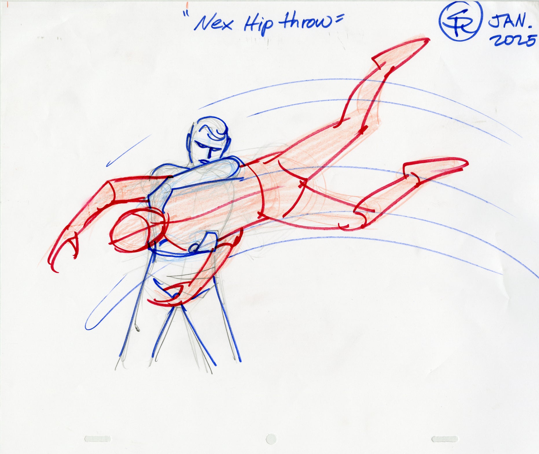 Nexus Hip Throw Animation - Steve Rude Art