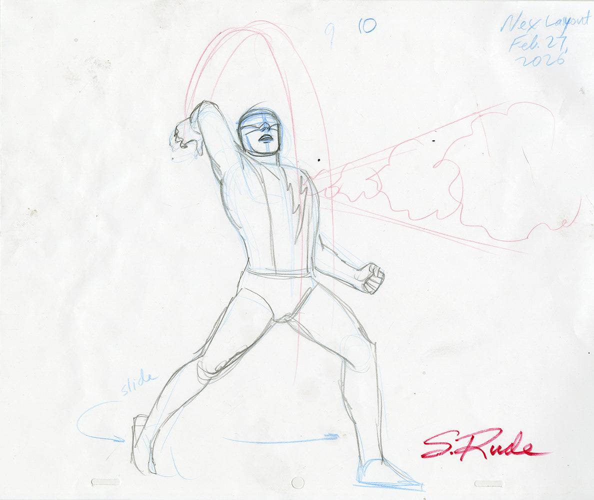 Nexus Ready to Throw  SIGNED Animation - Steve Rude Art