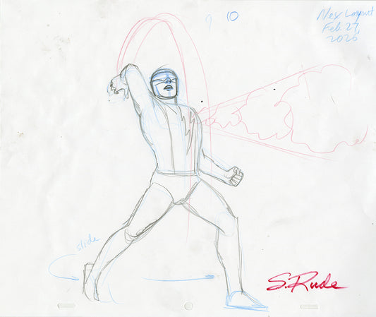Nexus Ready to Throw  SIGNED Animation - Steve Rude Art