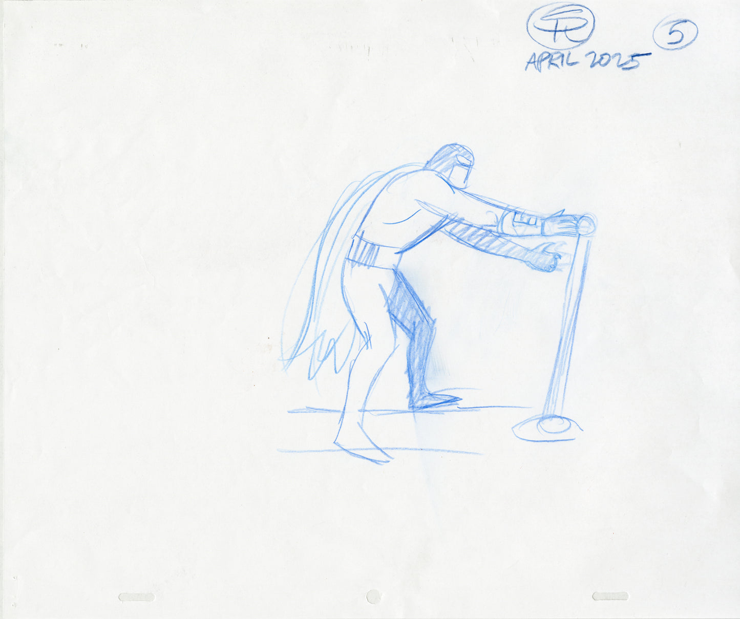 Space Ghost Pulling a Lever (Set of 7) Animation - Steve Rude Art
