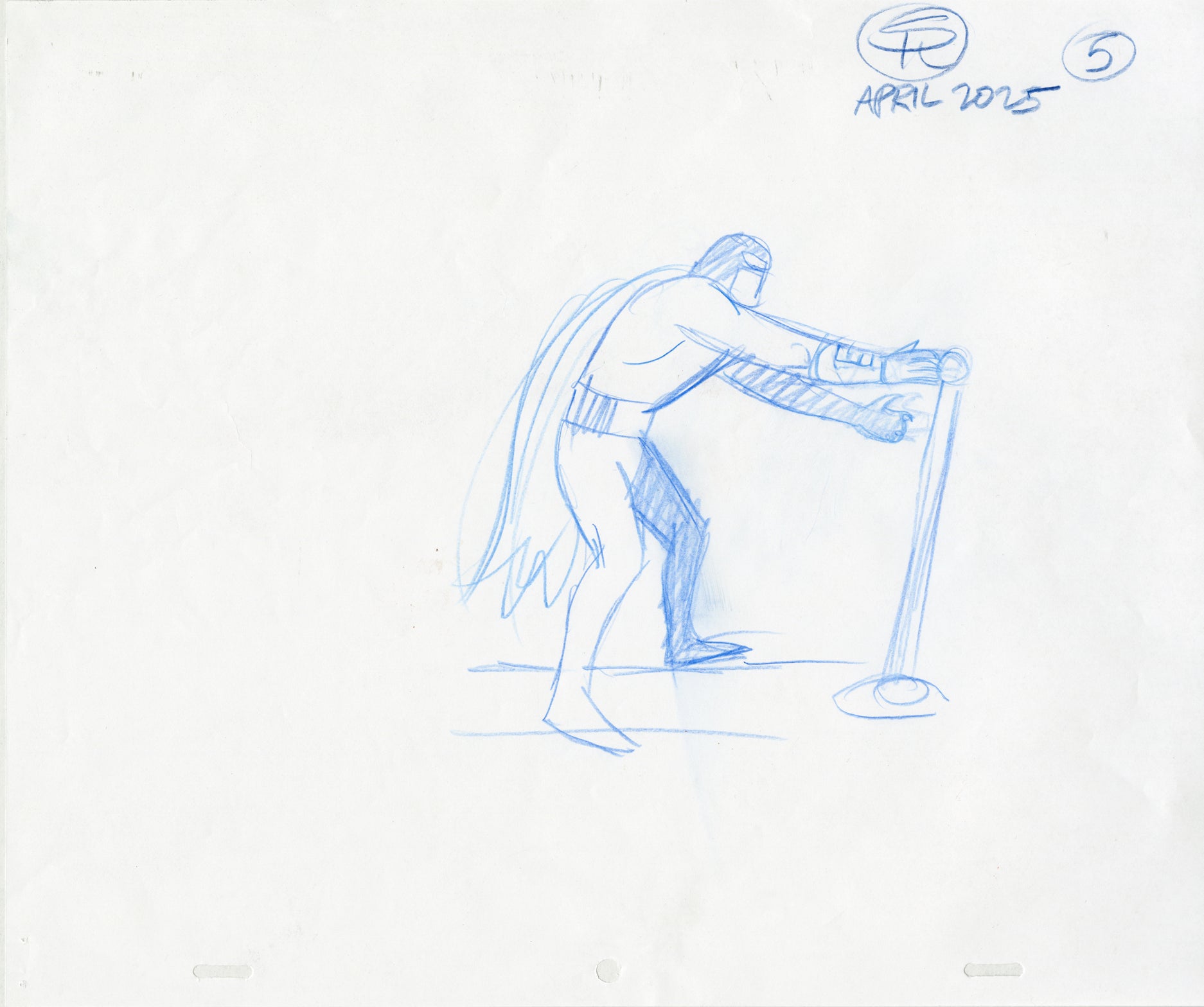 Space Ghost Pulling a Lever (Set of 7) Animation - Steve Rude Art