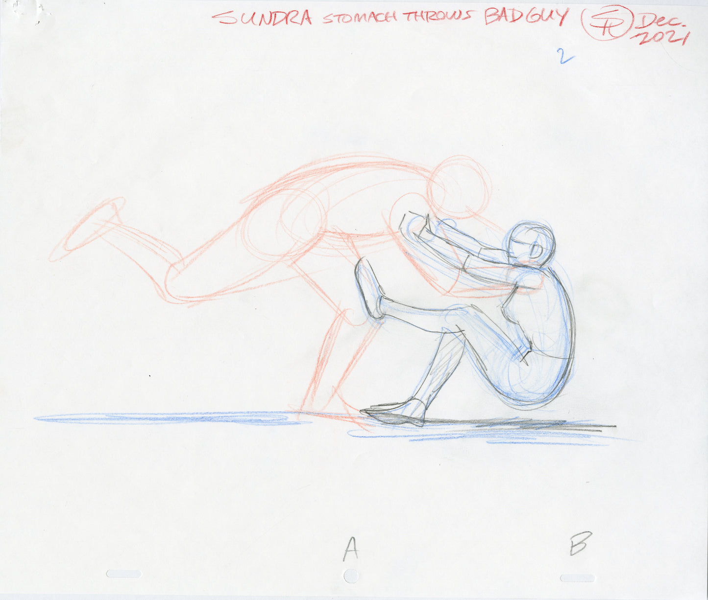 Sundra "Stomach Throw"  Bad Guy (Set of 9) Animation - Steve Rude Art