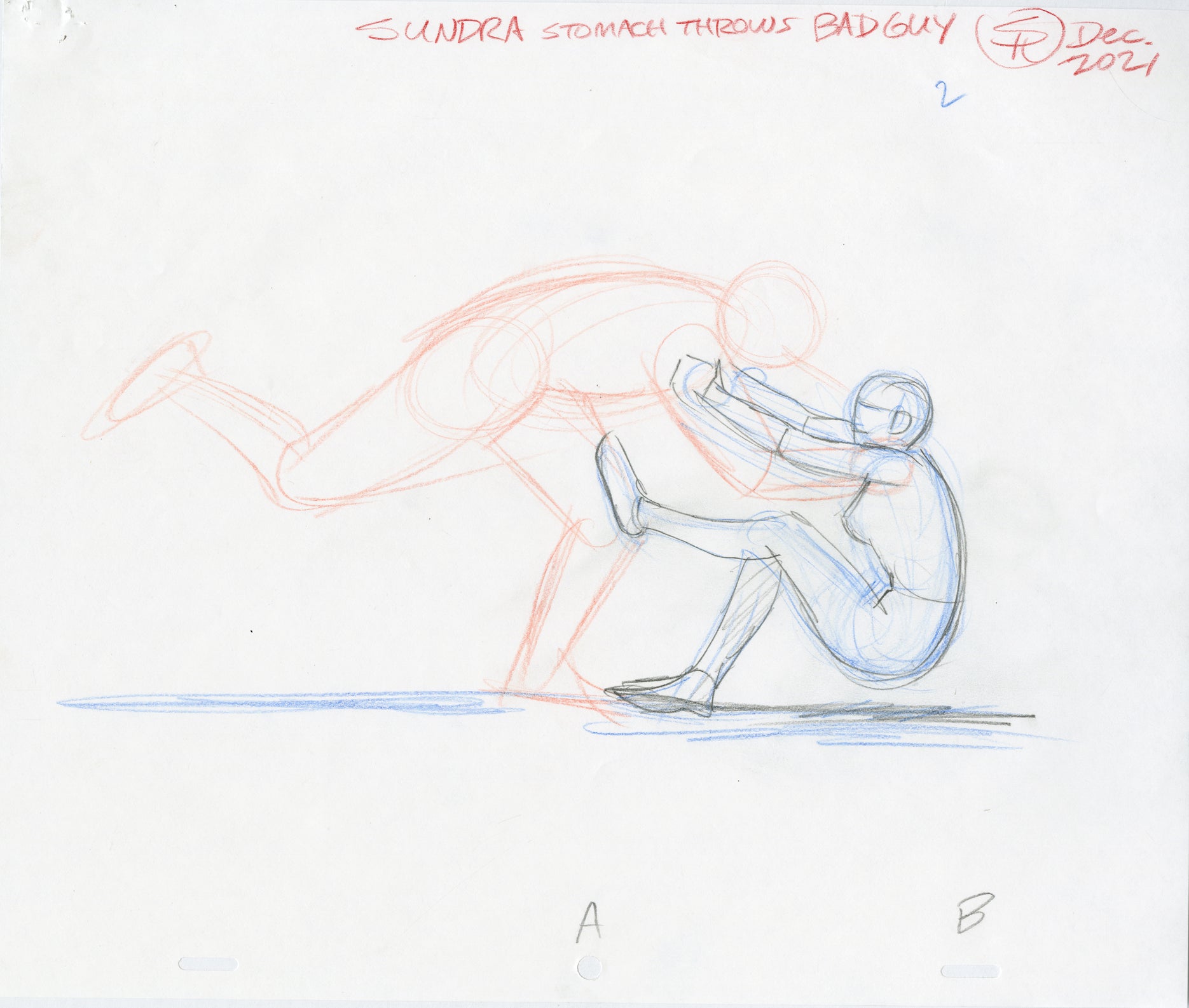 Sundra "Stomach Throw"  Bad Guy (Set of 9) Animation - Steve Rude Art