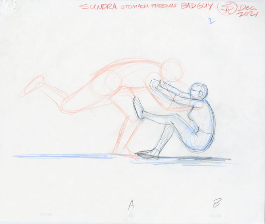 Sundra "Stomach Throw"  Bad Guy (Set of 9) Animation
