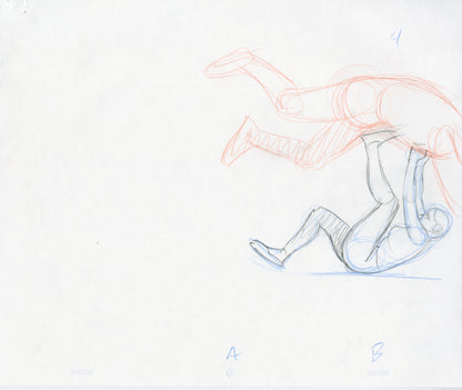 Sundra "Stomach Throw"  Bad Guy (Set of 9) Animation - Steve Rude Art