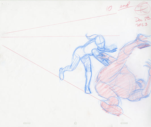 Sundra Throwing an Enemy (Set of 5) Animation - Steve Rude Art