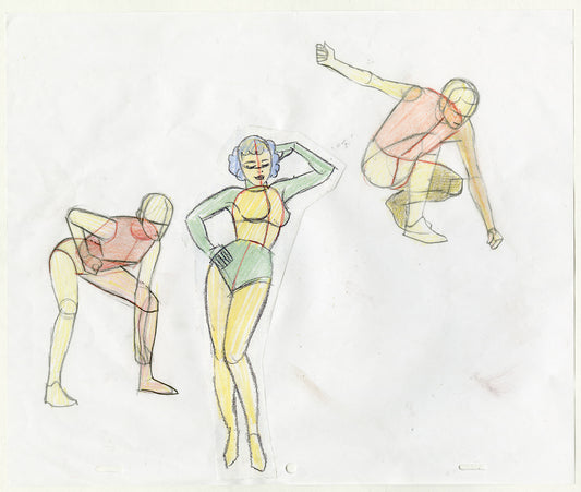 Animation Colored Pencil Poses