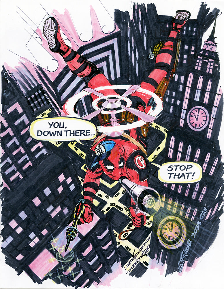 Deadpool Color Marker | Steve Rude Art