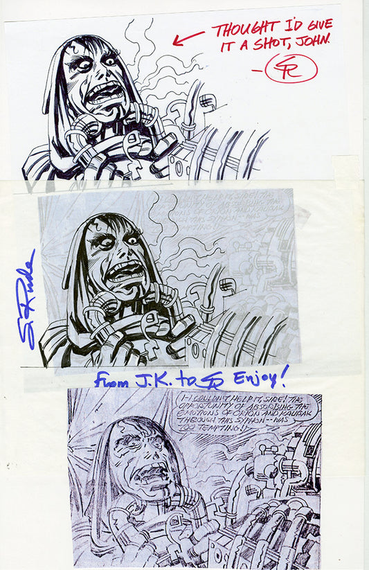 Doctor Doom Pen and Ink (3 Pieces)