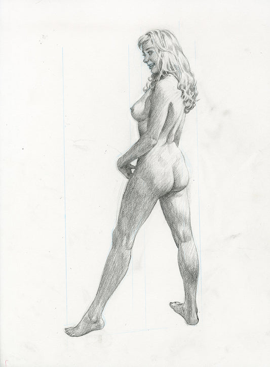 Nude Female Figure Slight Turn Pose