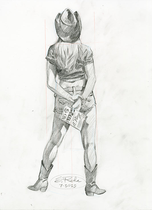 Cowgirl Back View Pose Original Coquille