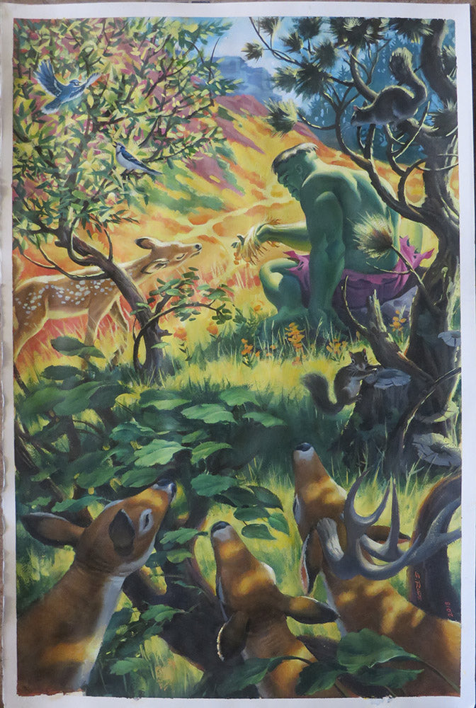 Hulk in the Forest 22x30 Painting