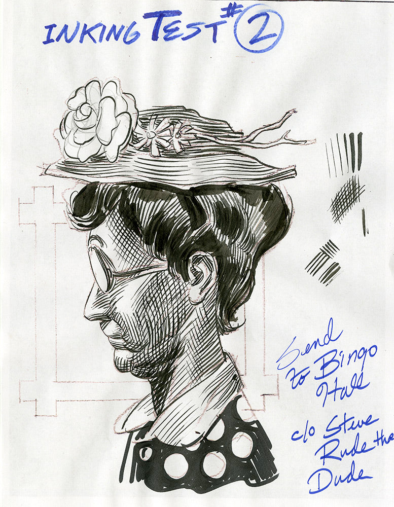 Rude Ink Rockwell Famous Artist Test Ink Livestream Demo (#2) – Steve Rude Art