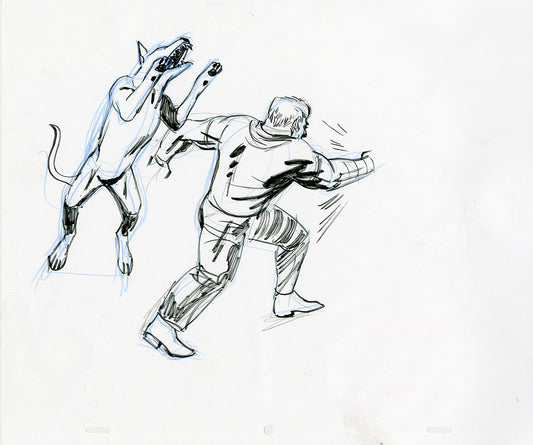 Jack Kirby Darkseid Dog Attack
