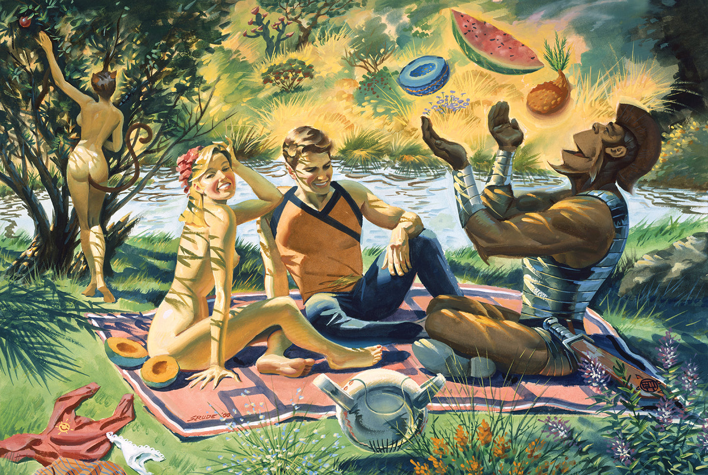 Munchin' in the Grass 17x11 Print - Steve Rude Art