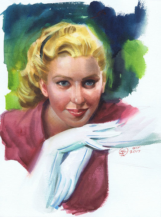 Marilyn Monroe White Gloves - Steve Rude Art