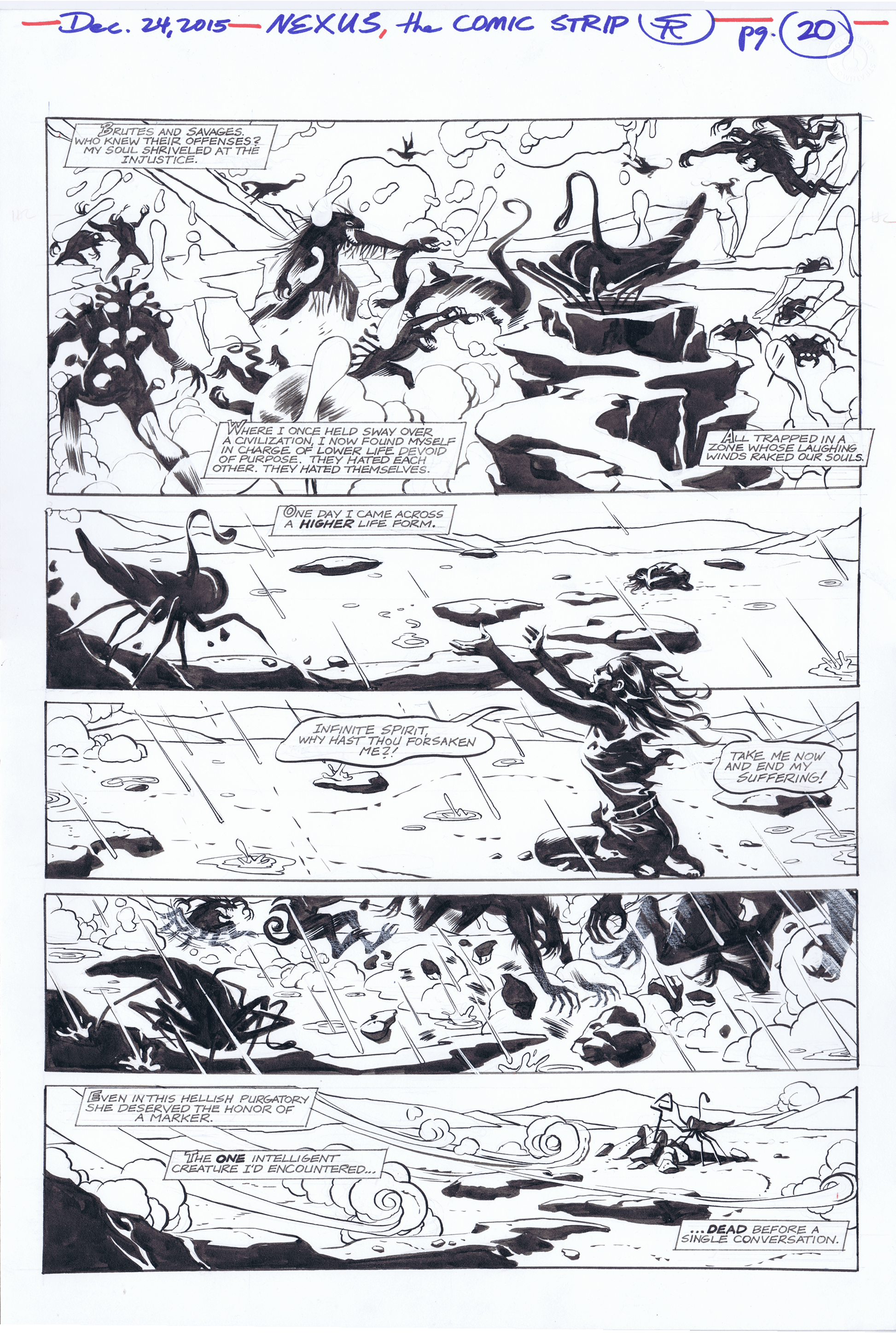 Nexus Gourmando Original Art Newspaper Strip #20 Page 24 - Steve Rude Art