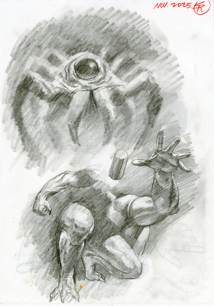 One-Eyed Spider and Monster "Boris Studies" - Steve Rude Art