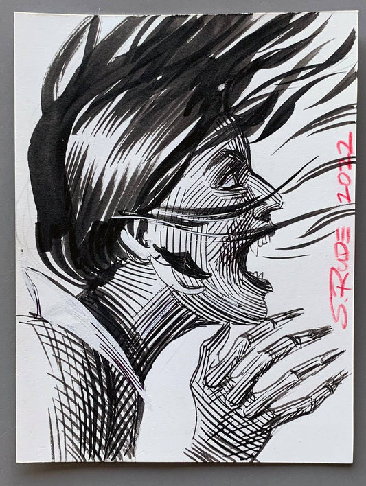 Vampirella Pen and Ink Original Card 4