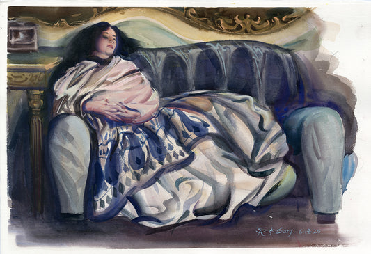 John Singer Sargent Study of Lounging Woman