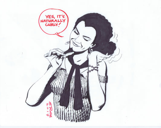 Sophie Curly Beard Marker Sketch - Steve Rude Art