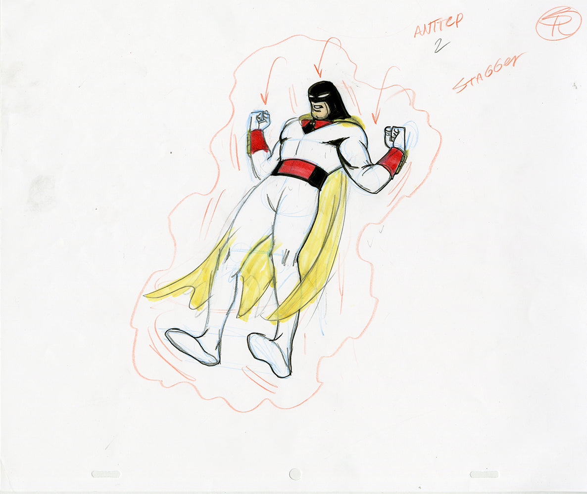 Space Ghost Stagger Pose - Steve Rude Art