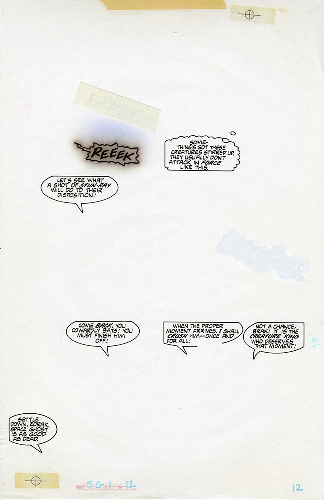 Pg 12 Space Ghost Comico Painted Page - Steve Rude Art